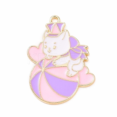 Alloy Enamel Pendants ENAM-M055-04G-02-1