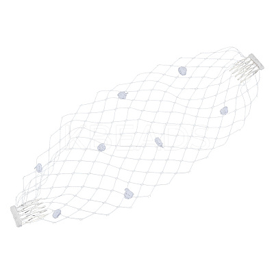 Nylon Fascinator Mesh Face Veil OHAR-WH0034-09A-02-1