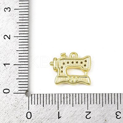 Brass Micro Pave Clear Cubic Zirconia Pendants KK-L238-20G-1