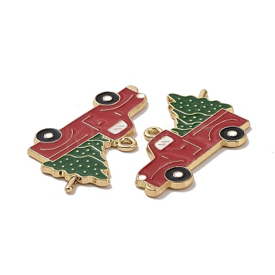 Christmas Theme Rack Plating Alloy Enamel Pendants PALLOY-O109-16LG-1