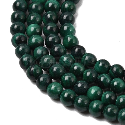 Natural Malachite Beads Strands G-F571-27AB1-3mm-01-1