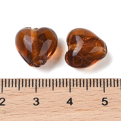 Handmade Silver Foil Glass Beads X-FOIL-R050-12x8mm-13-1