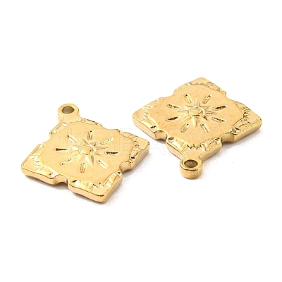 PVD Vacuum Plating 304 Stainless Steel Pendant Rhinestone Settings STAS-F287-52G-1
