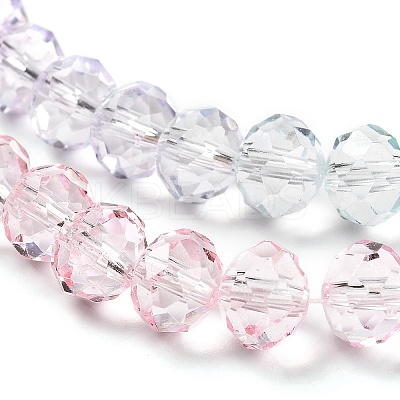 Transparent Painted Glass Beads Strands DGLA-A034-T6mm-A23-1