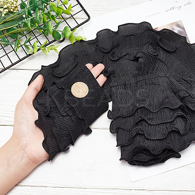 2 Yards Pleated Chiffon Lace Trim OCOR-GF0001-87B-1