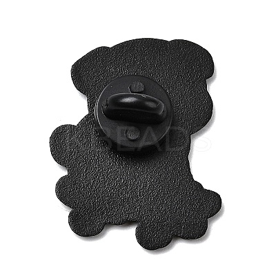 Pug with Skateboarding Enamel Pins LS-JEWB-I055-04EB-08-1