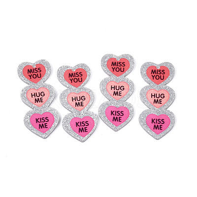 Valentine's Day Printed Opaque Acrylic Pendants FIND-D283-11K-1