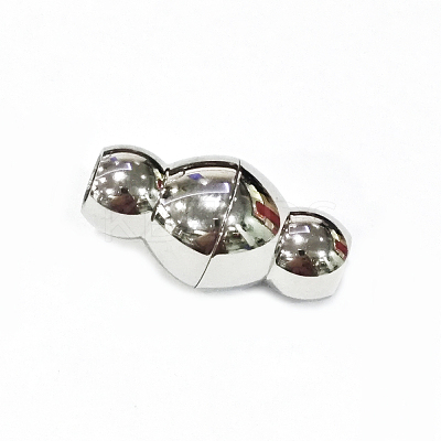 Tarnish Resistant 304 Stainless Steel Magnetic Clasps with Glue-in Ends STAS-K006-25C-1