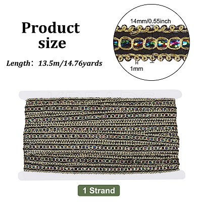 13.5M Metallic Lace Trims SRIB-WH0011-096-1
