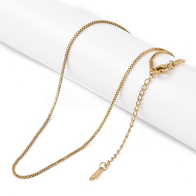 Ion Plating(IP) 201 Stainless Steel Chain Necklaces NJEW-P309-25G-1