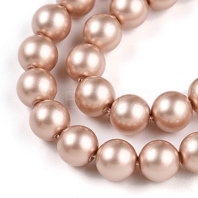 Baking Paint Pearlized Glass Pearl Bead Strands HY-N002-5mm-C02-1