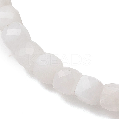 Natural Rainbow Moonstone Beaded Stretch Bracelets for Women BJEW-JB13335-04-1