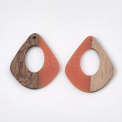 Resin & Wood Pendants X-RESI-S358-06E-1