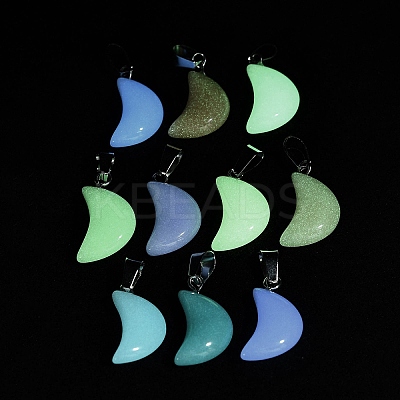 Synthetic Noctilucent Stone/Luminous Stone Pendants G-Z054-02A-1