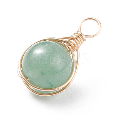 Natural Gemstone Pendants PALLOY-JF01392-1