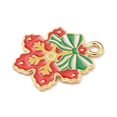 Christmas Theme Alloy Enamel Pendants ENAM-I060-01H-1