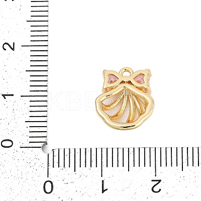 Brass Micro Pave Cubic Zirconia Pendants LS-ZIRC-P122-05A-G02-1