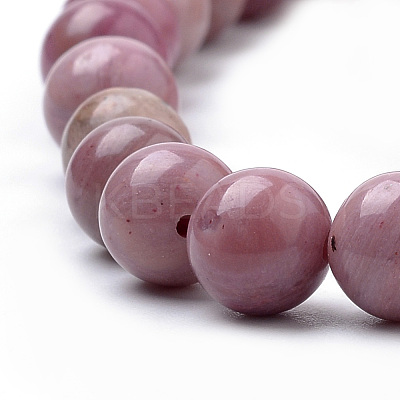 Natural Rhodonite Beads Strands G-S259-08-8mm-1