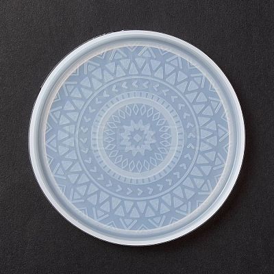 DIY Flat Round Cup Mat Silicone Molds DIY-E036-07-1