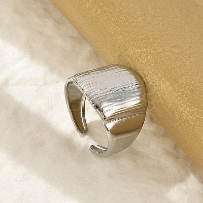 304 Stainless Steel Wide Cuff Rings for Women LS-RJEW-G338-20P-1