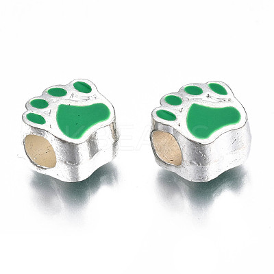 Alloy Enamel European Beads MPDL-T005-003-RS-1