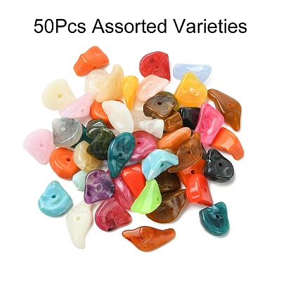 50Pcs Chip Imitation Gemstone Acrylic Beads OACR-YW0003-41-1