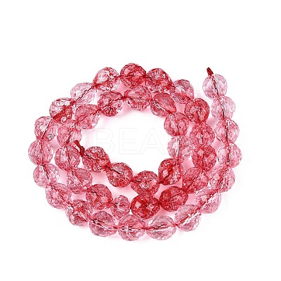 Crackle Transparent Glass Beads Strands GLAA-N068-04A-09-1