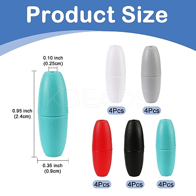 20Pcs 5 Colors Plastic Breakaway Clasps KY-YW0001-74-1