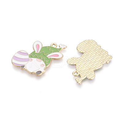Alloy and Enamel Pendants ENAM-T021-21D-1