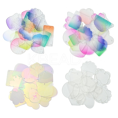 20Pcs Acrylic Pendants OACR-YW0002-36C-1