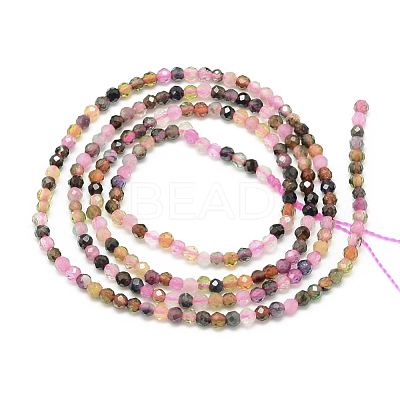 Natural Multicolor Tourmaline Beads Strands G-S152-02-3mm-1