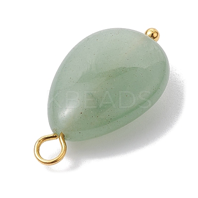3Pcs 3 Styles Natural Green Aventurine Pendant PALLOY-JF02576-01-1