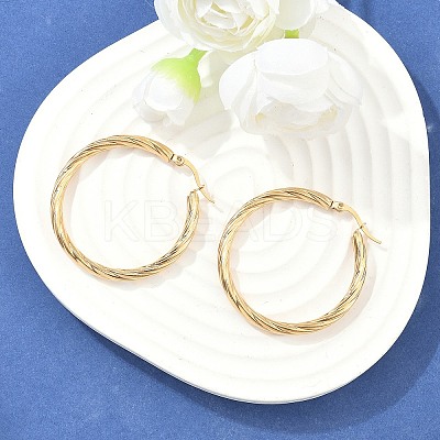 304 Stainless Steel Hoop Earrings EJEW-H322-17G-1