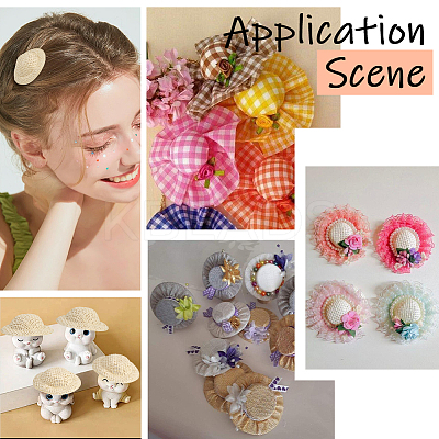 40Pcs Mini Cloth Doll Hats AJEW-SC0031-34C-1