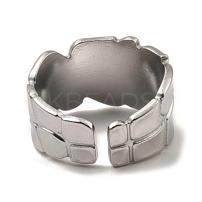 Non-Tarnish 304 Stainless Steel Open Cuff Rings RJEW-Z018-05P-1