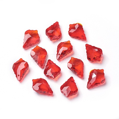 Faceted Glass Pendants GLAA-F068-C14-1