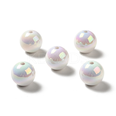 UV Plating Rainbow Iridescent Acrylic Beads X-PACR-D070-01F-1