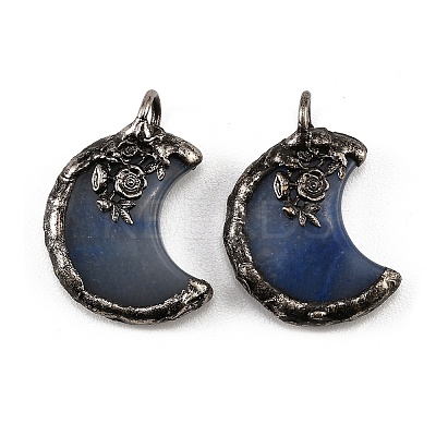 Natural Blue Aventurine(Dyed & Heated) Pendants G-H359-05AS-06-1