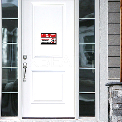 Waterproof PVC Warning Sign Stickers DIY-WH0237-009-1