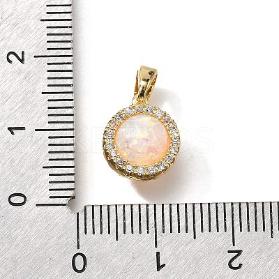 Brass Micro Pave Cubic Zirconia Pendants KK-K398-27G-01-1