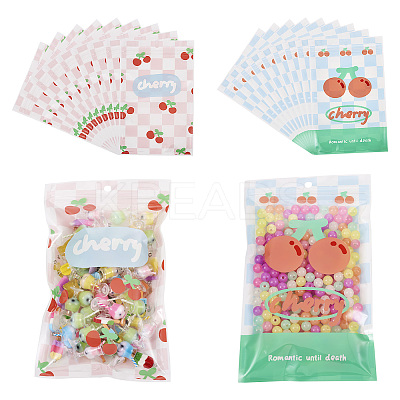 20Pcs 2 Colors Rectangle PET Resealable Packaging Bags ABAG-TA0001-33A-1