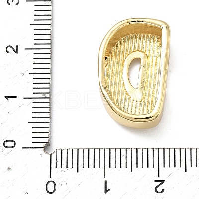 Brass Initial Beads KK-B167-27G-01D-1