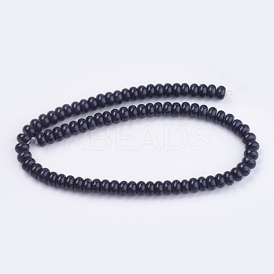 Synthetic Blue Goldstone Beads Strands G-S105-8mm-22-1