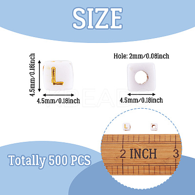 Opaque Acrylic Beads MACR-TAG0001-07L-1