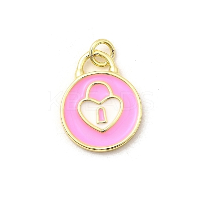 Brass Enamel Pendants KK-I378-04G-1