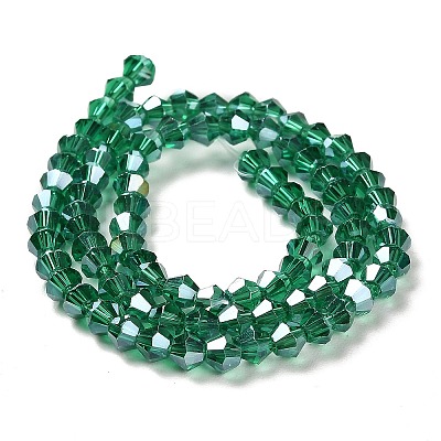 Transparent Electroplate Glass Beads Strands EGLA-A039-T4mm-B10-1
