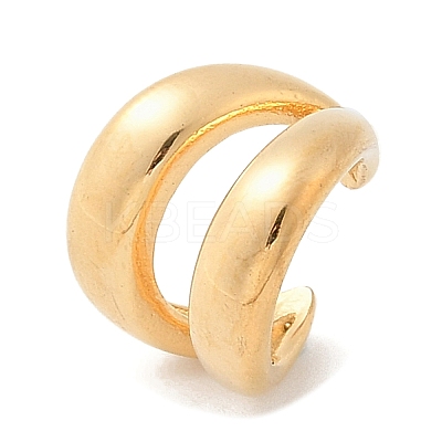 304 Stainless Steel Two-layer C-Shaped Cuff Earrings EJEW-M073-10G-1