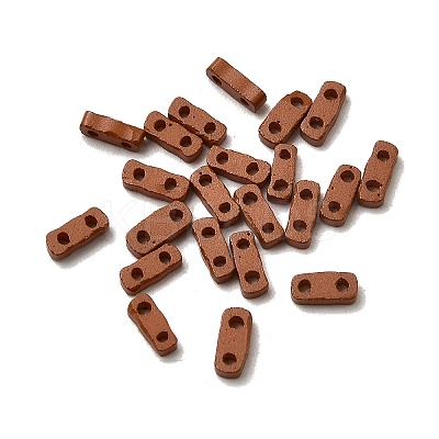 2-Hole Baking Paint Glass Seed Beads SEED-S023-17A-09-1