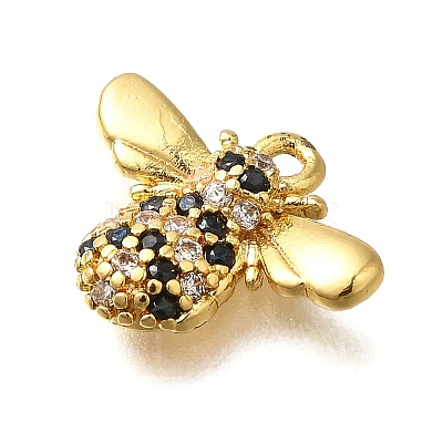 Brass Micro Pave Cubic Zirconia Pendants KK-M313-28G-1