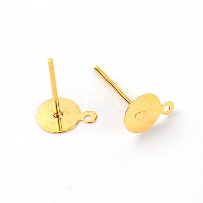 Iron Stud Earring Settings FIND-WH0072-93A-G-1